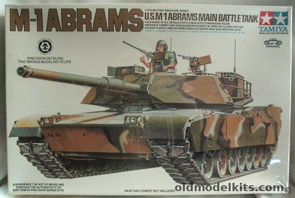 Tamiya 1/35 M-1 Abrams Tank Early Version, 35124A plastic model kit